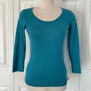 The Limited Teal Wool Blend Knit Top size small